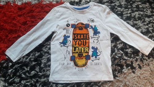 Shirt neu 104 - weiss, langarm