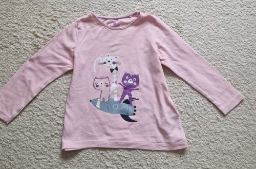 Rosa katzen langarmshirt - katzen,